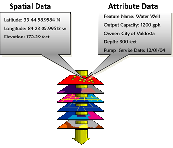 Example of spatial and attribute data